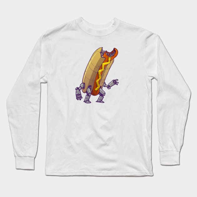 Hotdogbot Long Sleeve T-Shirt by jakeparker